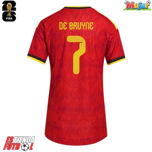 Bélgica Kevin De Bruyne #7 Primera Equipación Mujer Mundial 2026 Manga Corta